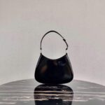 Replica Prada 1BC156 Prada Cleo Brushed Leather Shoulder Bag Black - 图片 2