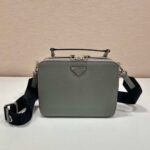 Replica Prada 2VH069 Brique Saffiano leather bag Gray