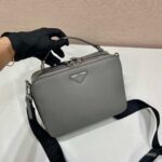 Replica Prada 2VH069 Brique Saffiano leather bag Gray - 图片 3