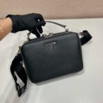 Replica Prada 2VH069 Brique Saffiano leather bag Black - 图片 2
