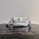 Replica Prada Pocket Nylon and Brushed Leather Bag 1BD295 White - 图片 2