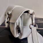 Replica Prada Pocket Nylon and Brushed Leather Bag 1BD295 White - 图片 5
