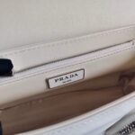 Replica Prada Pocket Nylon and Brushed Leather Bag 1BD295 White - 图片 7