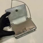 Replica Prada studded card holder with shoulder strap 1MR024 Silver - 图片 6