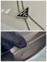 Replica Prada studded card holder with shoulder strap 1MR024 Silver - 图片 8