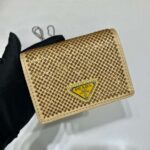 Replica Prada Crystal-studded card holder with shoulder strap 1MR024 Yellow Crystal - 图片 3