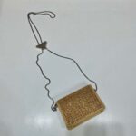 Replica Prada Crystal-studded card holder with shoulder strap 1MR024 Yellow Crystal - 图片 4