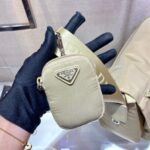 Replica Prada Medium Nylon Shoulder Bag 1BD671 Apricot - 图片 5