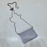 Replica Prada Crystal-studded card holder with shoulder strap 1MR024 White Crystal - 图片 5