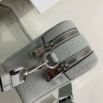 Replica Prada Leather bag with shoulder strap 1BH082 Gray - 图片 4