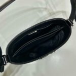 Replica Prada Mini brushed-leather bucket bag 1BE059 Black - 图片 7