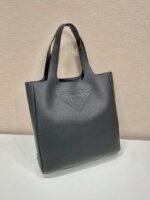 Replica Prada 2VG092 Leather Tote Shoulder Bags Black