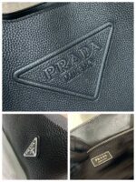 Replica Prada 2VG092 Leather Tote Shoulder Bags Black - 图片 8