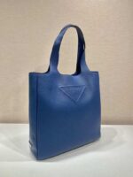 Replica Prada 2VG092 Leather Tote Shoulder Bags Blue - 图片 2