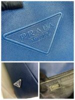 Replica Prada 2VG092 Leather Tote Shoulder Bags Blue - 图片 8