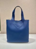 Replica Prada 2VG092 Leather Tote Shoulder Bags Blue - 图片 9
