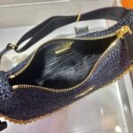 Replica Prada 1BH204 Prada Re-Edition 2005 Raffia Bag in Black - 图片 7