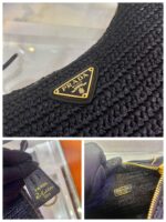 Replica Prada 1BH204 Prada Re-Edition 2005 Raffia Bag in Black - 图片 8