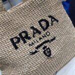 Replica Prada Small Raffia tote bag 1BG422 Apricot - 图片 2