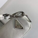 Replica Prada Saffiano Prada Triangle bag 2VH155 White - 图片 5