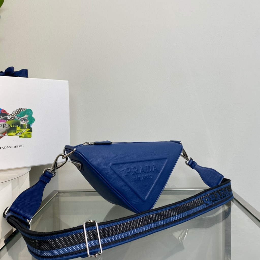 65325357eb6a2.jpg Replica Prada Saffiano Prada Triangle bag 2VH155 Blue - 图片 1