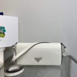 Replica Prada Brushed leather Prada Femme 1BD323 White - 图片 6