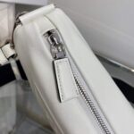 Replica Prada Leather Prada Triangle shoulder bag 1BH190 White - 图片 5