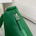 Replica Prada Leather Prada Triangle shoulder bag 1BH190 Green - 图片 6