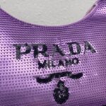 Replica Prada 1NE515 Re-Edition 2000 sequined Re-Nylon mini-bag Purple - 图片 4