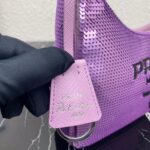 Replica Prada 1NE515 Re-Edition 2000 sequined Re-Nylon mini-bag Purple - 图片 5