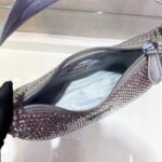 Replica Prada 1NE515 Satin mini-bag with artificial crystals gray - 图片 5