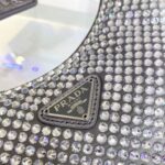 Replica Prada 1NE515 Satin mini-bag with artificial crystals gray - 图片 7