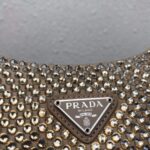 Replica Prada 1NE515 Satin mini-bag with artificial crystals apricot - 图片 3