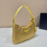 Replica Prada 1NE515 Satin mini-bag with artificial crystals Yellow - 图片 2