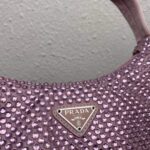 Replica Prada 1NE515 Satin mini-bag with artificial crystals Pink - 图片 4