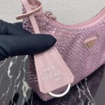 Replica Prada 1NE515 Satin mini-bag with artificial crystals Pink - 图片 5