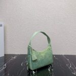 Replica Prada 1NE515 Satin mini-bag with artificial crystals Green - 图片 2