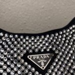 Replica Prada 1NE515 Satin mini-bag with artificial crystals Black - 图片 3