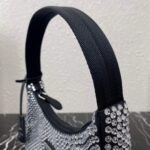 Replica Prada 1NE515 Satin mini-bag with artificial crystals Black - 图片 5