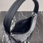 Replica Prada 1NE515 Satin mini-bag with artificial crystals Black - 图片 6