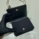 Replica Prada Cardholder with shoulder strap and sequins 1MR024 Black - 图片 6