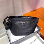Replica Prada 2VL033 Nylon and Saffiano leather belt Bag in Black - 图片 2