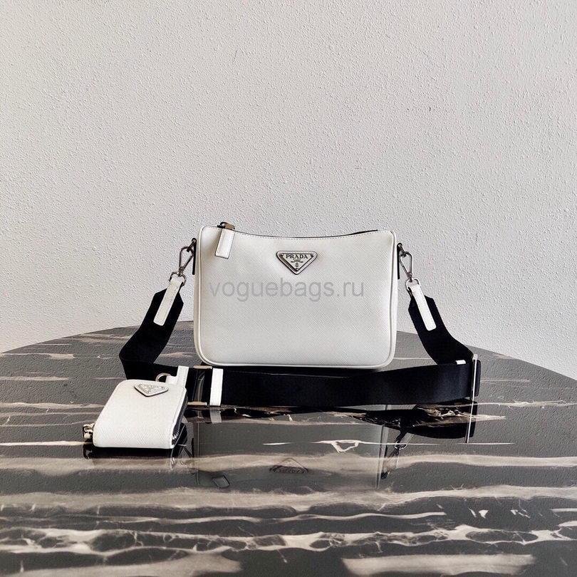 6532562902cd2.jpg Replica Prada 2VH113 Saffiano leather shoulder Bag in White - 图片 1