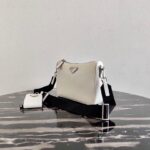 Replica Prada 2VH113 Saffiano leather shoulder Bag in White - 图片 2