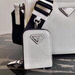 Replica Prada 2VH113 Saffiano leather shoulder Bag in White - 图片 7
