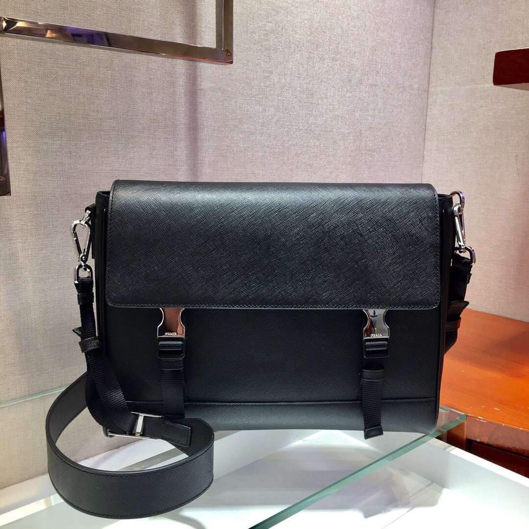 6532566690e1c.jpg Replica Prada 2VD018 Shoulder Bag Men Black - 图片 1