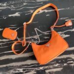 Replica Prada 1BH204 Prada Re-Edition 2005 Nylon Bag Orange - 图片 7