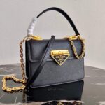 Replica Prada Saffiano Leather Symbole Bag 1BN021 Black - 图片 4