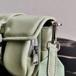 Replica Prada Pocket Nylon and Brushed Leather Bag 1BD295 Green - 图片 5