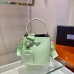 Replica Prada Panier ostrich leather 1BA319 Bag Green